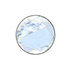 Blue Marble Print Hat Clip Ball Marker (4 Pack) by designsbymallika