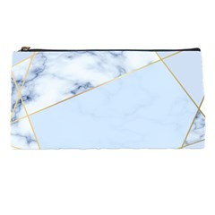 Blue Marble Print Pencil Cases by designsbymallika