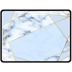 BLUE MARBLE PRINT Fleece Blanket (Large)  80 x60  Blanket Front