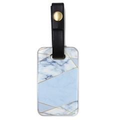 Blue Marble Print Luggage Tag (one Side) by designsbymallika