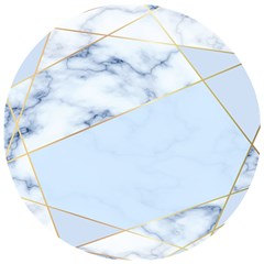 Blue Marble Print Wooden Puzzle Round