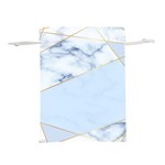 BLUE MARBLE PRINT Lightweight Drawstring Pouch (L) Back