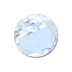 Blue Marble Print Magnet 3  (round) by designsbymallika