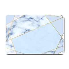 Blue Marble Print Small Doormat  by designsbymallika