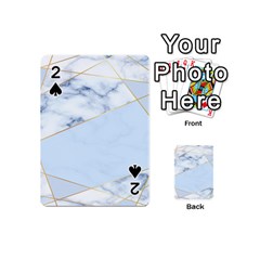 Blue Marble Print Playing Cards 54 Designs (mini) by designsbymallika