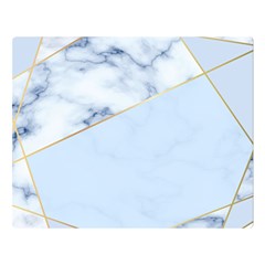 Blue Marble Print Double Sided Flano Blanket (large)  by designsbymallika