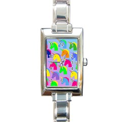 Unicorn Love Rectangle Italian Charm Watch by designsbymallika