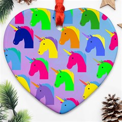 Unicorn Love Ornament (heart)