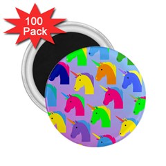 Unicorn Love 2 25  Magnets (100 Pack)  by designsbymallika