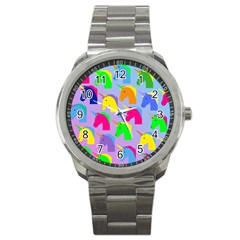 Unicorn Love Sport Metal Watch by designsbymallika