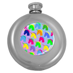 Unicorn Love Round Hip Flask (5 Oz) by designsbymallika