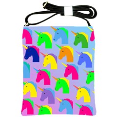 Unicorn Love Shoulder Sling Bag by designsbymallika