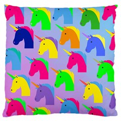 Unicorn Love Large Cushion Case (one Side) by designsbymallika