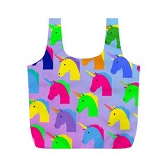 Unicorn Love Full Print Recycle Bag (m) by designsbymallika