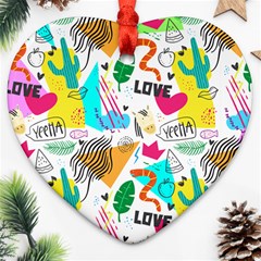 Doodle Pattern Ornament (heart)