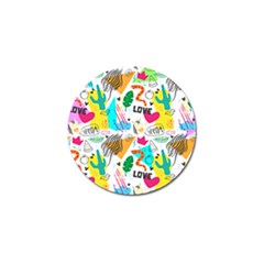 Doodle Pattern Golf Ball Marker by designsbymallika