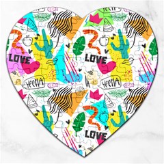 Doodle Pattern Jigsaw Puzzle (heart) by designsbymallika