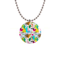 Doodle Pattern 1  Button Necklace by designsbymallika