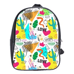 Doodle Pattern School Bag (large) by designsbymallika