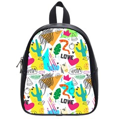 Doodle Pattern School Bag (small) by designsbymallika