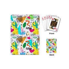 Doodle Pattern Playing Cards Single Design (mini) by designsbymallika