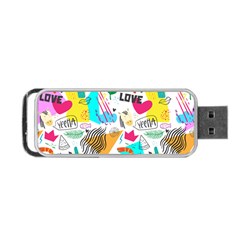 Doodle Pattern Portable Usb Flash (one Side) by designsbymallika