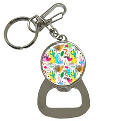 Doodle Pattern Bottle Opener Key Chain by designsbymallika