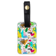 Doodle Pattern Luggage Tag (one Side) by designsbymallika