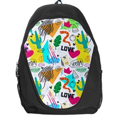 Doodle Pattern Backpack Bag by designsbymallika