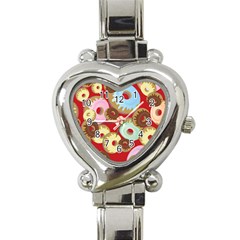 Donut  Heart Italian Charm Watch by designsbymallika