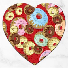 Donut  Jigsaw Puzzle (heart) by designsbymallika