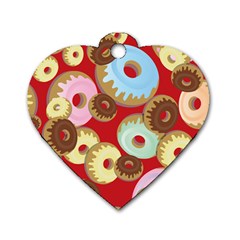 Donut  Dog Tag Heart (two Sides) by designsbymallika