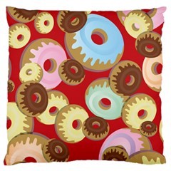 Donut  Large Cushion Case (two Sides) by designsbymallika