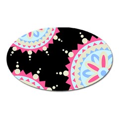 Madala Pattern Oval Magnet by designsbymallika