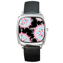 MADALA PATTERN Square Metal Watch