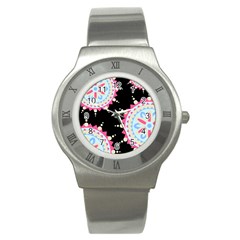 Madala Pattern Stainless Steel Watch by designsbymallika