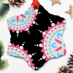 Madala Pattern Snowflake Ornament (two Sides) by designsbymallika