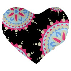 MADALA PATTERN Large 19  Premium Heart Shape Cushions