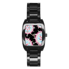 MADALA PATTERN Stainless Steel Barrel Watch