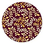 GOLDEN LEAF PATTERN Magnet 5  (Round) Front