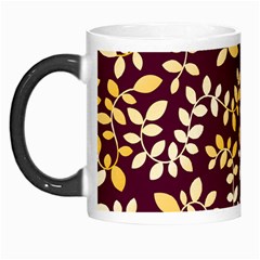 Golden Leaf Pattern Morph Mugs by designsbymallika