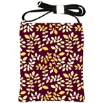 GOLDEN LEAF PATTERN Shoulder Sling Bag Front