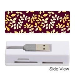 Golden Leaf Pattern Memory Card Reader (stick) by designsbymallika