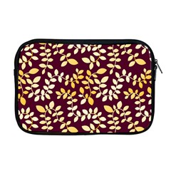 Golden Leaf Pattern Apple Macbook Pro 17  Zipper Case by designsbymallika