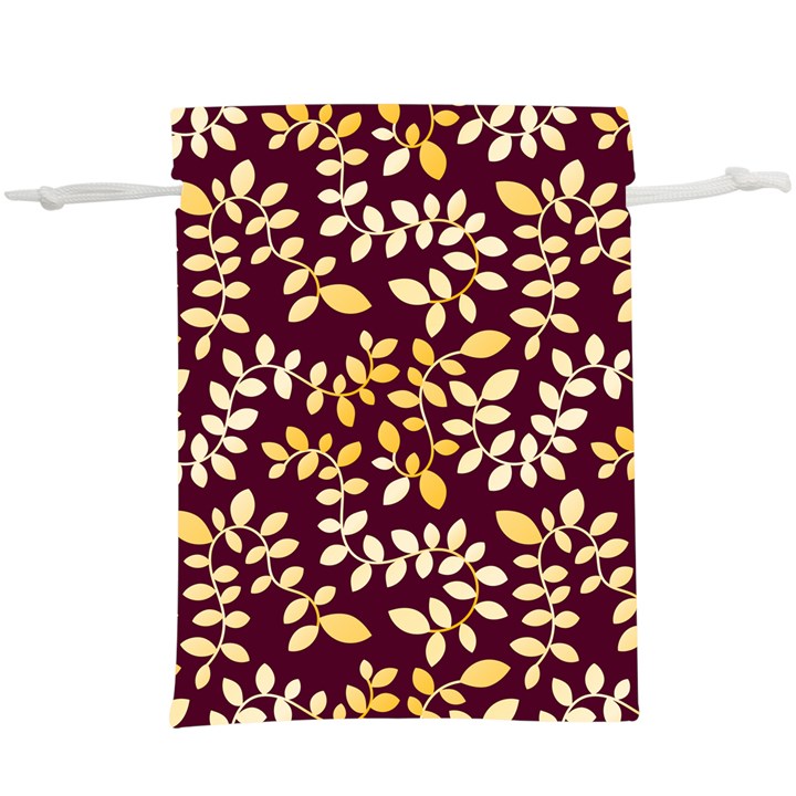 GOLDEN LEAF PATTERN  Lightweight Drawstring Pouch (XL)