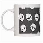 WHITE SKULL PATTERN White Mugs Left