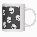 WHITE SKULL PATTERN White Mugs Right