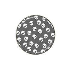 White Skull Pattern Hat Clip Ball Marker (4 Pack) by designsbymallika