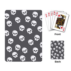 White Skull Pattern Playing Cards Single Design (rectangle)