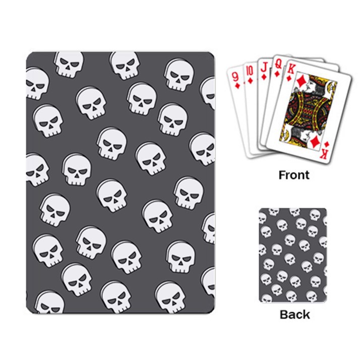 WHITE SKULL PATTERN Playing Cards Single Design (Rectangle)